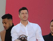 Robert Lewandowski  beim Paulaner Fanfest 2019 im Biergarten des Paulaner am Nockherberg am 18,05.2019 (©Foto: Martin Schmitz)
